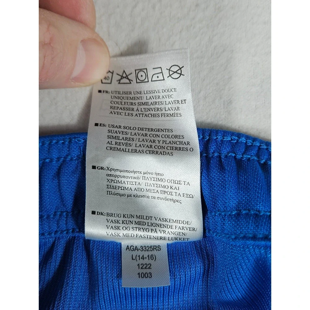 Capelli Sport Youth Large 14-16 Soccer Training Pants Blue Track Joggers Zip Leg